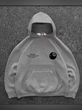 Gray Graphic Pullover Hoodie - Unbranded